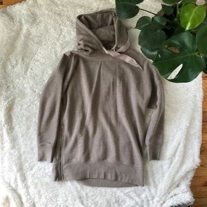 Aerie Hoodie S Taupe Zippers